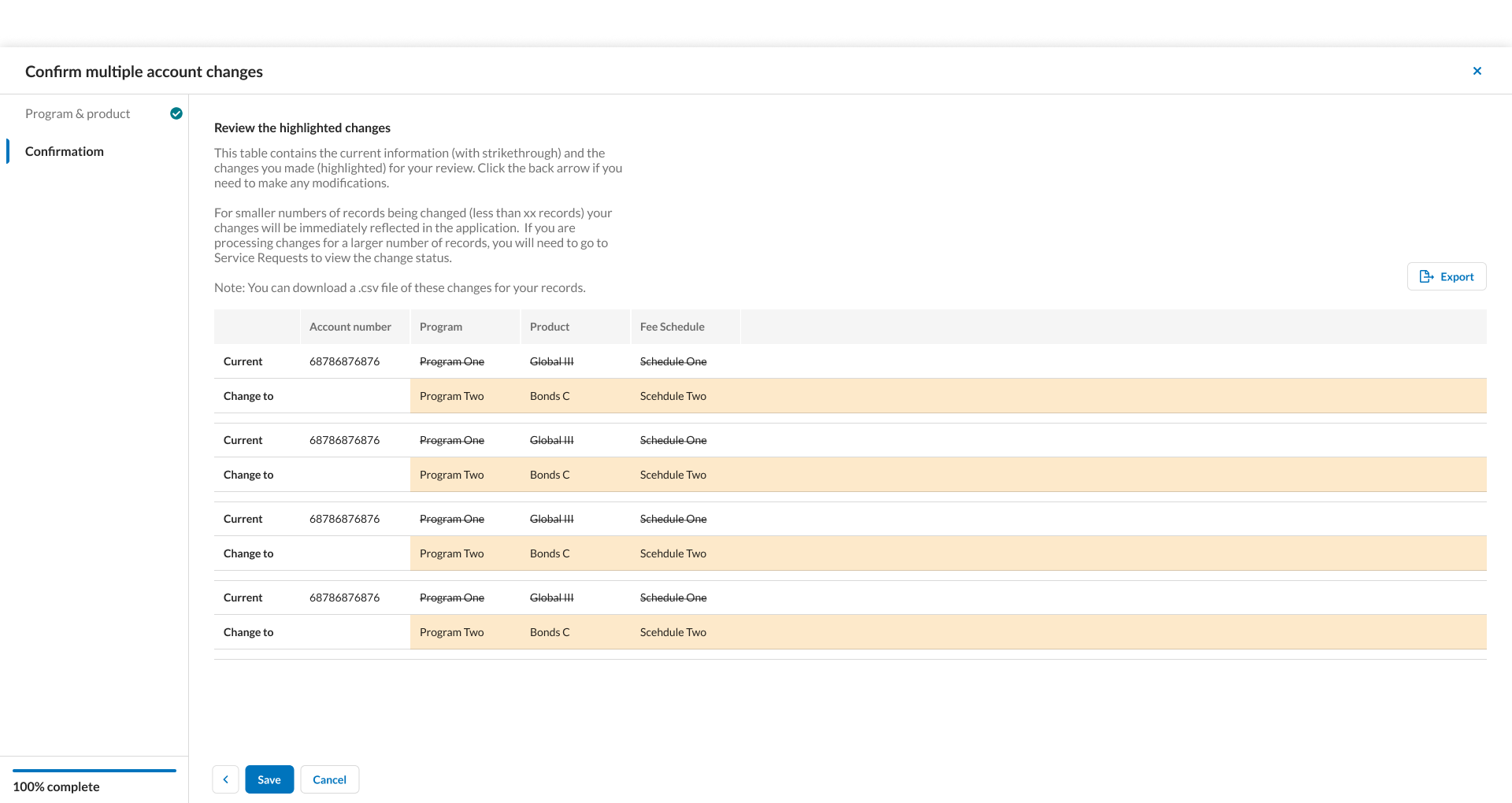Multi account confirmation
