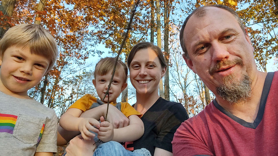 Christo and family in the fall.