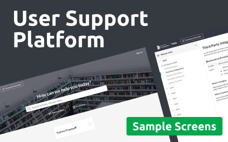 Screenshot of the Support Site